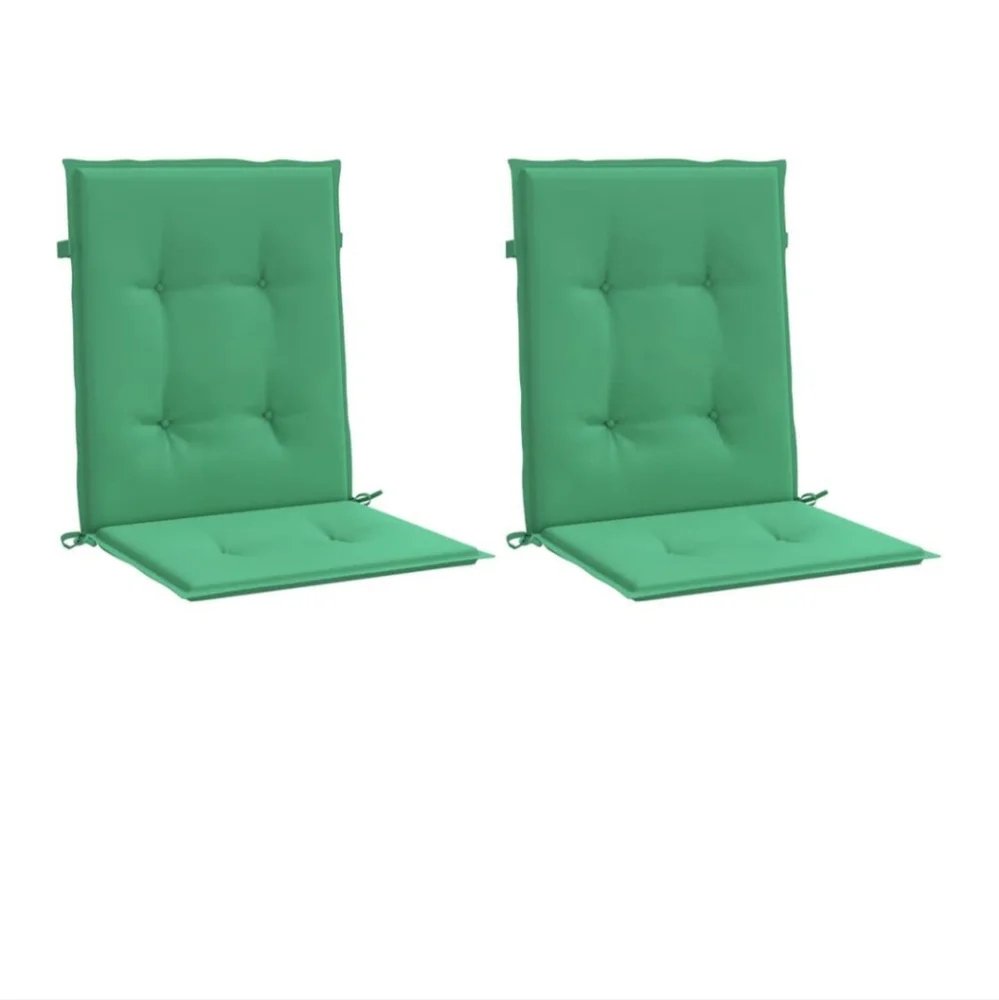 VidaXL Low Back Chair Cusion Set Of 2 Green